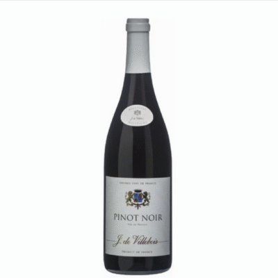 J De Villebois Pinot Noir is a refined red wine from the renowned vineyards of the Loire Valley in France. This wine exhibits a harmonious balance of red cherry and raspberry flavors