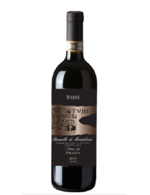 TASSI BRUNELLO DI MONTALCINO 2016 is a full-bodied red wine crafted from Sangiovese grapes