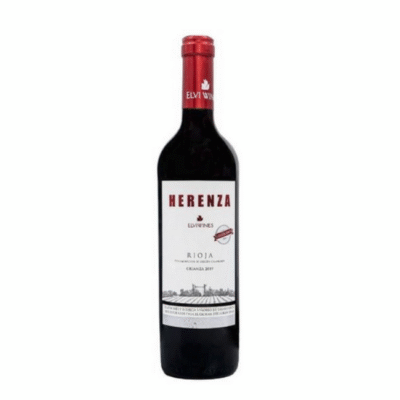 ELVI HERENZA CRIANZA RIOJA COLLECTION 750ML hails from the renowned Rioja region of Spain. This wine showcases a rich flavor profile characterized by dark red fruits