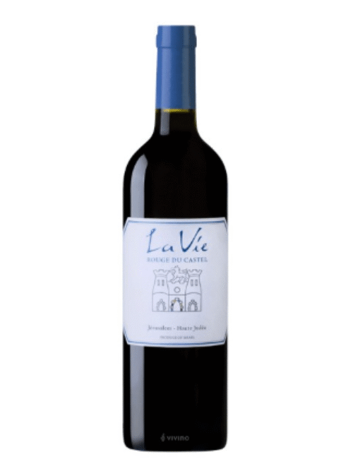 DOM DU CASTEL LA VIE ROUGE is a red wine that showcases a rich flavor profile with notes of ripe red berries