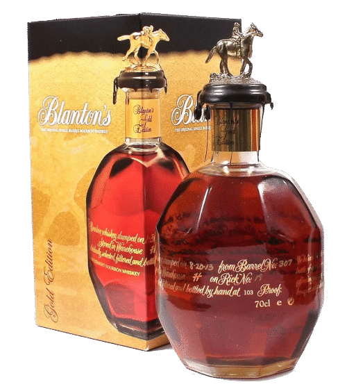 Blanton's Gold Bourbon is a premium whiskey hailing from the heart of Kentucky's Bourbon Trail. Known for its rich flavor profile