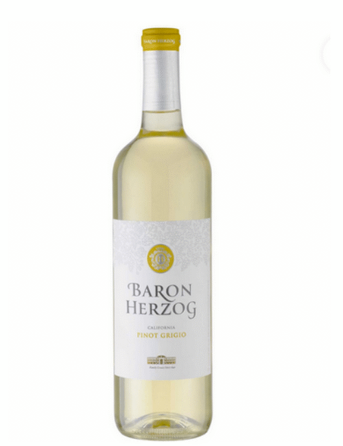B HERZOG PINOT GRIGIO is a crisp white wine that showcases bright flavors of green apple