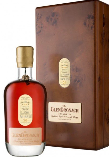 <p>GLENDRONACH GRANDEAUR 29YR is a Highland single malt Scotch whisky known for its rich flavor profile featuring notes of dark fruit