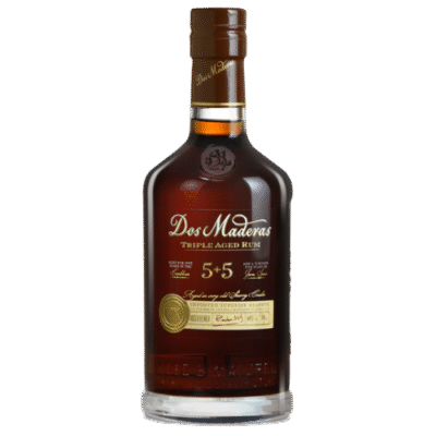 DOS MADERAS RUM TRIPLE AGED 5+5 is a distinct liquor that offers a rich flavor profile characterized by notes of dried fruits