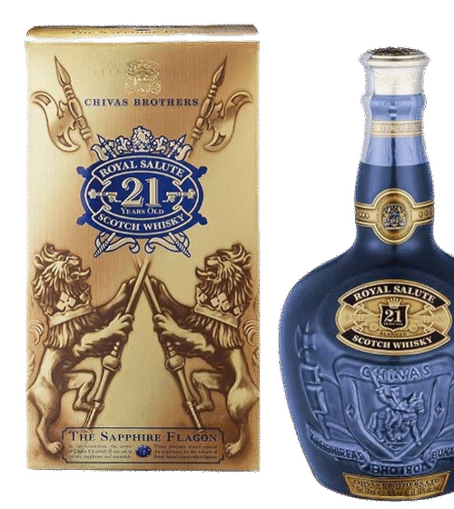 CHIVAS ROYAL SALUTE 21YR is a premium blended Scotch whisky crafted from a selection of the finest aged malt and grain whiskies