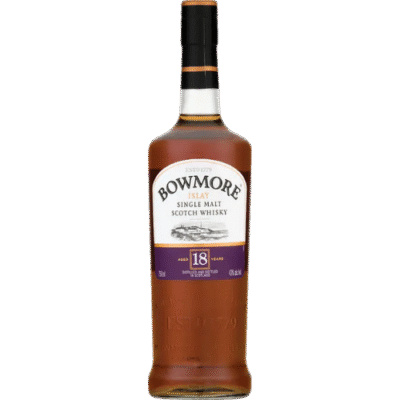 BOWMORE 18 YR OLD is a single malt Scotch whisky from the Islay region of Scotland