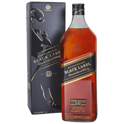JOHNNIE WALKER BLACK is a blended Scotch whisky renowned for its rich and complex flavor profile