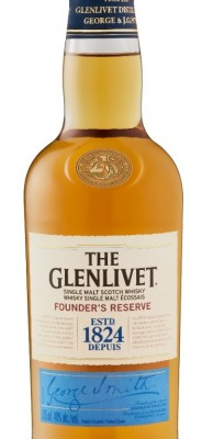 GLENLIVET FOUNDERS RESERVE is a smooth single malt Scotch whisky hailing from the Speyside region of Scotland. Its flavor profile features notes of fresh fruit