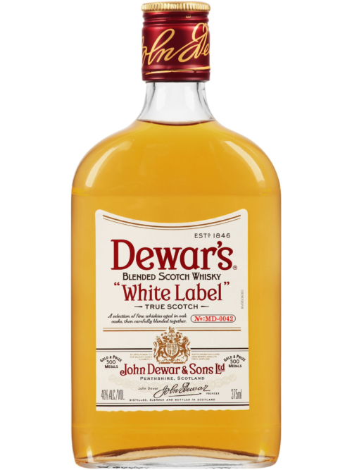 DEWAR'S WHITE LABEL 375ML is a blended Scotch whisky known for its smooth and balanced flavor profile. It features notes of creamy caramel
