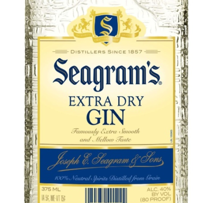 SEAGRAM GIN 375ML offers a classic flavor profile characterized by a balanced blend of botanicals