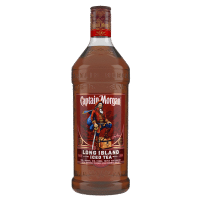 CAPTAIN MORGAN ICE TEA is a refreshing blend of smooth Caribbean rum infused with a mix of sweet tea and natural flavors. This 1.75L offering combines an authentic tea taste with hints of lemon and lime