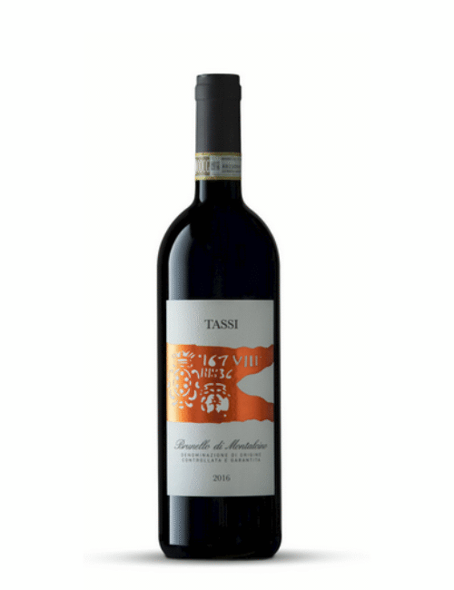 TASSI BRUNELLO DI MONTALCINO is a bold red wine from the renowned Brunello di Montalcino region in Tuscany