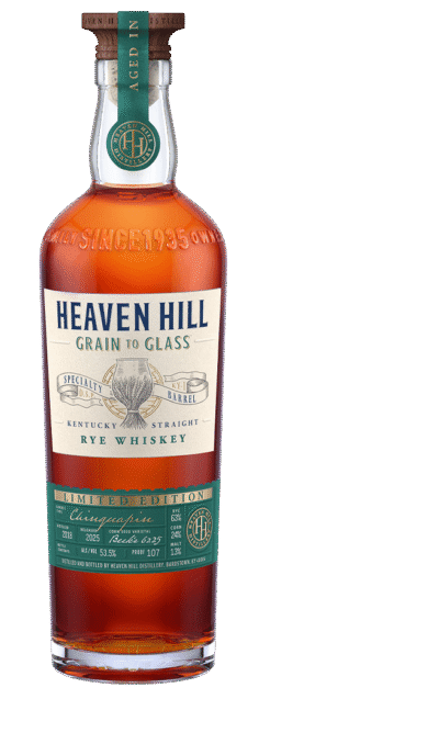 HEAVEN HILL RYE GRAIN TO GLASS SPECIALTY BARREL SERIES builds on the foundation of the traditional lineup while exploring how oak transforms whiskey. Using the same trusted Rye mashbill and Beck’s Hybrids corn seed varietals