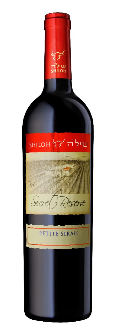 SHILOH PETITE SYRAH SECRET RESERVE is a rich red wine from the sun-soaked vineyards of Israel's Galilee region. This wine features a robust flavor profile characterized by dark berry fruits