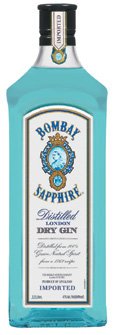 Bombay Gin Sapphire 1.75L is a premium London dry gin known for its unique flavor profile that includes a blend of ten handpicked botanicals