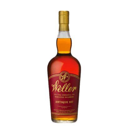 WELLER ANTIQUE 107PRF 750ML is a rich bourbon whiskey sourced from the renowned Stitzel-Weller Distillery in Kentucky. It features a robust flavor profile characterized by notes of caramel