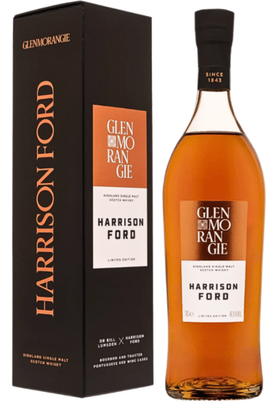 <p>GLENMORANGIE HARRISON FORD is a distinguished Limited Edition single malt Scotch whisky hailing from the Highlands of Scotland.  Crafted through a unique collaboration between the legendary actor and Glenmorangie's Director of Whisky Creation